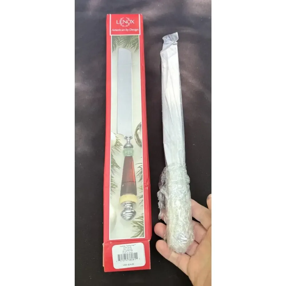 Lenox Holiday Gatherings Cake Knife Stainless New in Box -46D